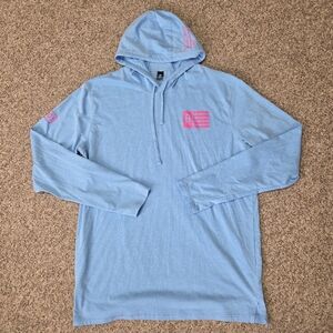 Baseball Lifestyle 101 Mens Long Sleeve T-shirt Hoodie XL -Cotton Candy Blue